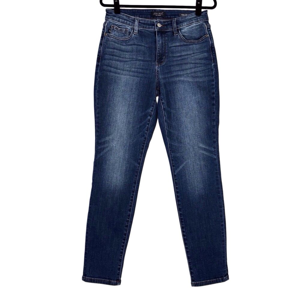 Judy Blue Slim Fit Jeans Size 7/28 28X30 Blue Denim Stretch JB82428DK